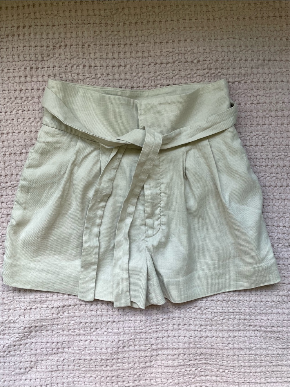 Marc by Marc Jacobs Soft Ivory Linen Blend Tie Waist Shorts Size 4